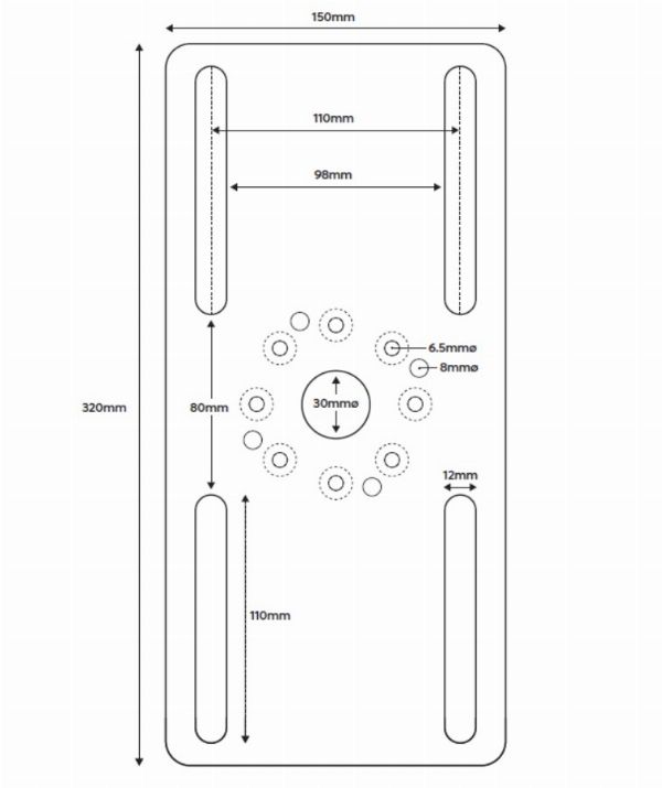 Ball Mount mounted on Truss Plate - PX/NXN/PCX/NCX