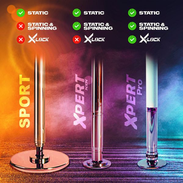 X-Pole Pro XPert Spinning Pole with X-Lock